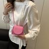 Casual versatile lightweight solid color women's shoulder bag simple and portable mini square bag lipstick bag messenger bag