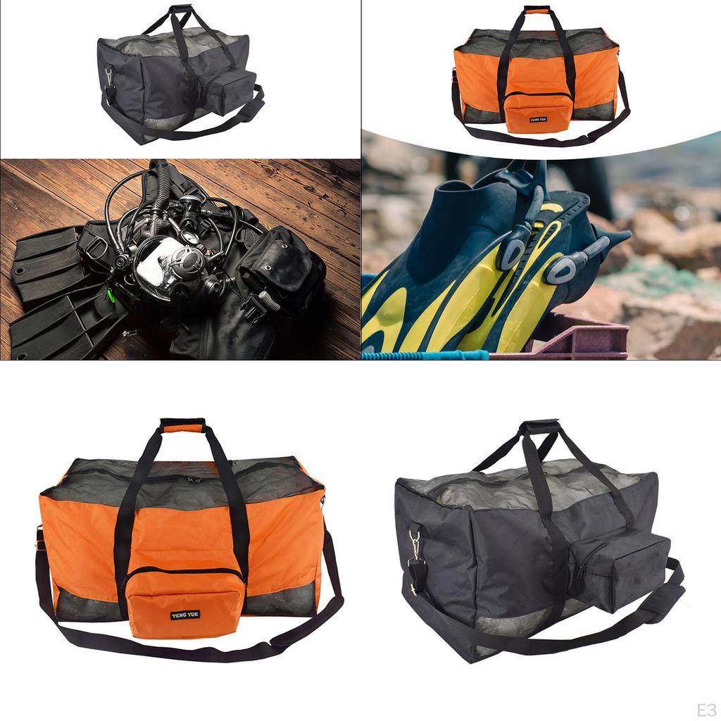 Breathable Mesh Diving Bag for , Adjustable Shoulder Strap, Multi-Purpose Carrying 66 X 35 Cm