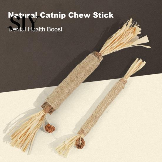 Chewable Cat Dental Stick Chew Toy Natural Vine Sticks Health Molar Catnip Treat Toys Teeth Cleaning for Indoor Kittens Interactive Playtime