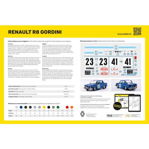 Heller 1/24 Scale Renault R8 Gordini Plastic Model FF0700
