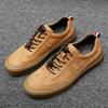 Nya Herrsneakers Mode Herr Casual Loafers Äkta Läderskor Utomhus Snörning Andningsbara Fritid Skateboard Herrloafers