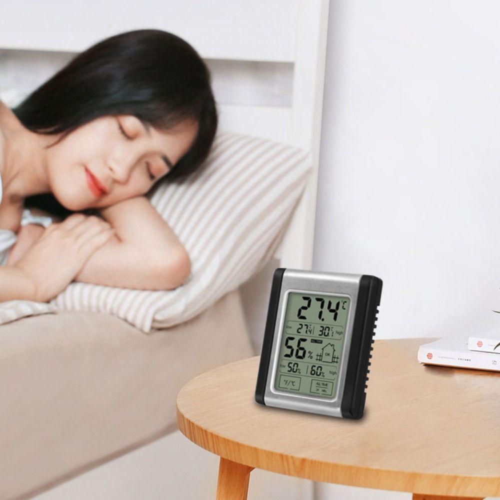 ABS Material Temperature Meter  Hygrometer Electronic Thermometer  Living Space