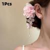 1 2 Pieces Fabric Flower Tassel Pearl Hair Clips for Women Girls Spring Summer Sweet Elegant Accessories for  Everyday