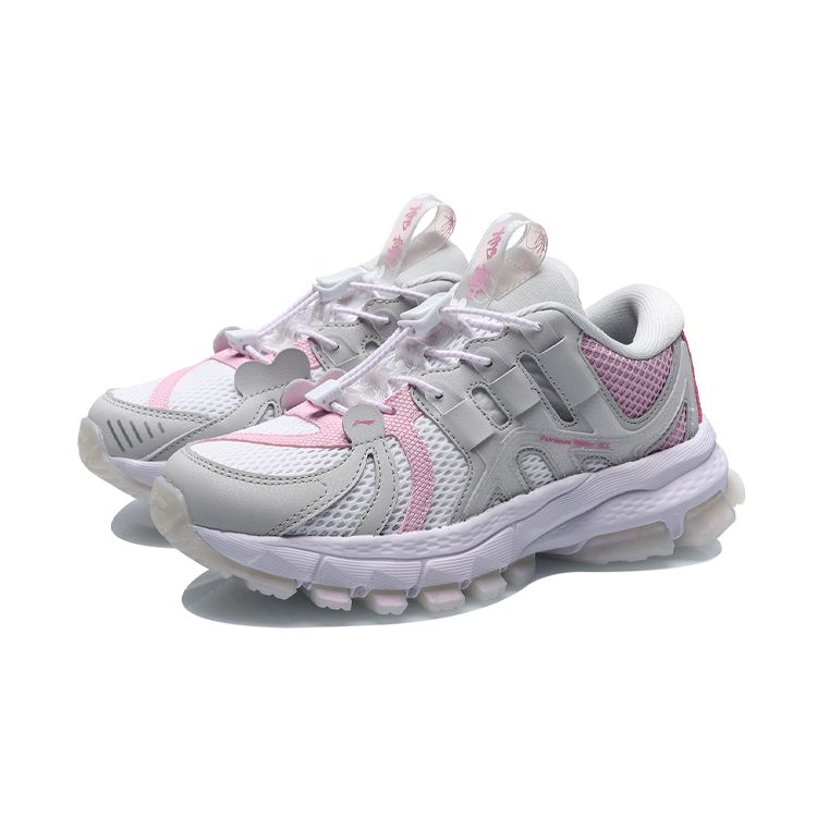 Li Ning Youth  Children Lijun Shock Absorption Non-Slip Wear-Resistant Lightweight Rebound Kids Sneakers YKCR068-2