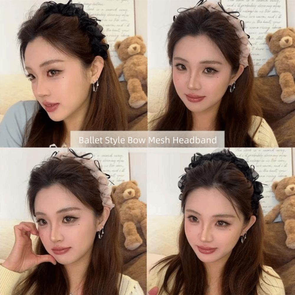 Plissiertes Damen-Haarband Rutschfest Hohe Oberseite Kopfbedeckung Elegant Schleife Geflochtenes Stirnband Haaraccessoires