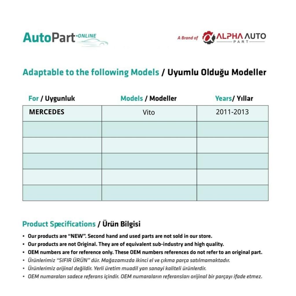 Front Window Jack Plastic - Left for Mercedes Vito