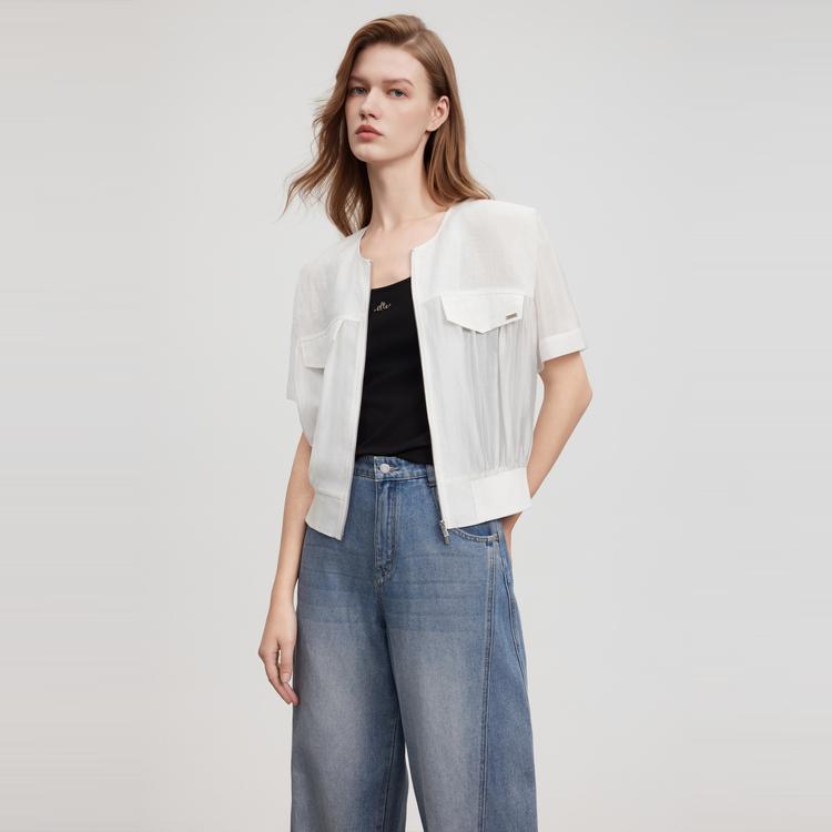 ELLE French Loose Casual Versatile Short Sleeve Shirt Women shirts EC51519