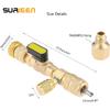 R410A R22 Valve Core Remover Installer Tool | with Dual Size SAE 1/4 & 5/16 Port & Brass Adapter, Valve Core Removal Tool for R410 R32 R22 R12 R407