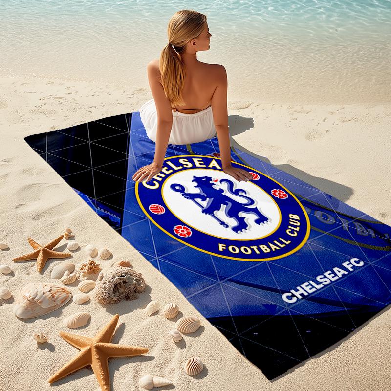 1pc C-Chelsea Beach Towel, Comfortable and Thick, and Swimming/Bath/Picnic/Camping Towel, Suitable for Seaside Beaches