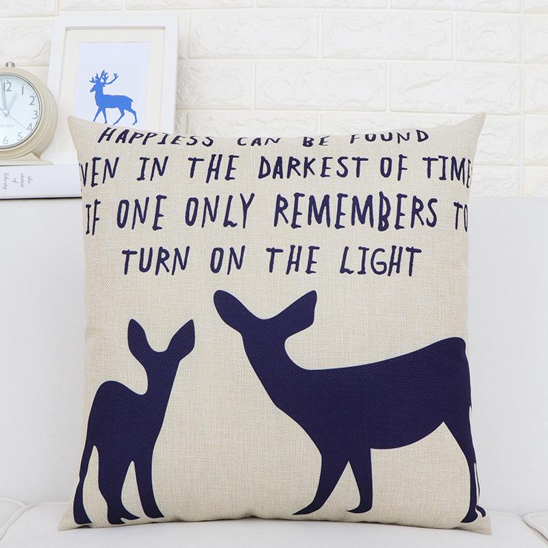 Pillow Cushion Office Waist Pillow Car Sofa Living Room Seat Lumbar Cushion Nordic Style Cotton Linen Square Pillow