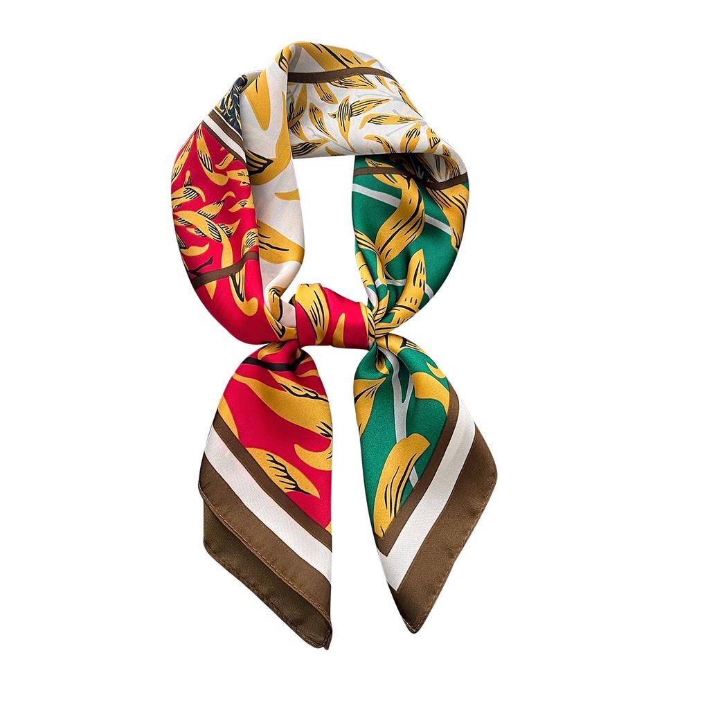 Szalik z imitowanego jedwabiu, Mały kwadratowy szalik w stylu zagranicznym, Szalik damski, Wiosna i lato do klimatyzowanego pomieszczenia biurowego, Wszechstronna chusta