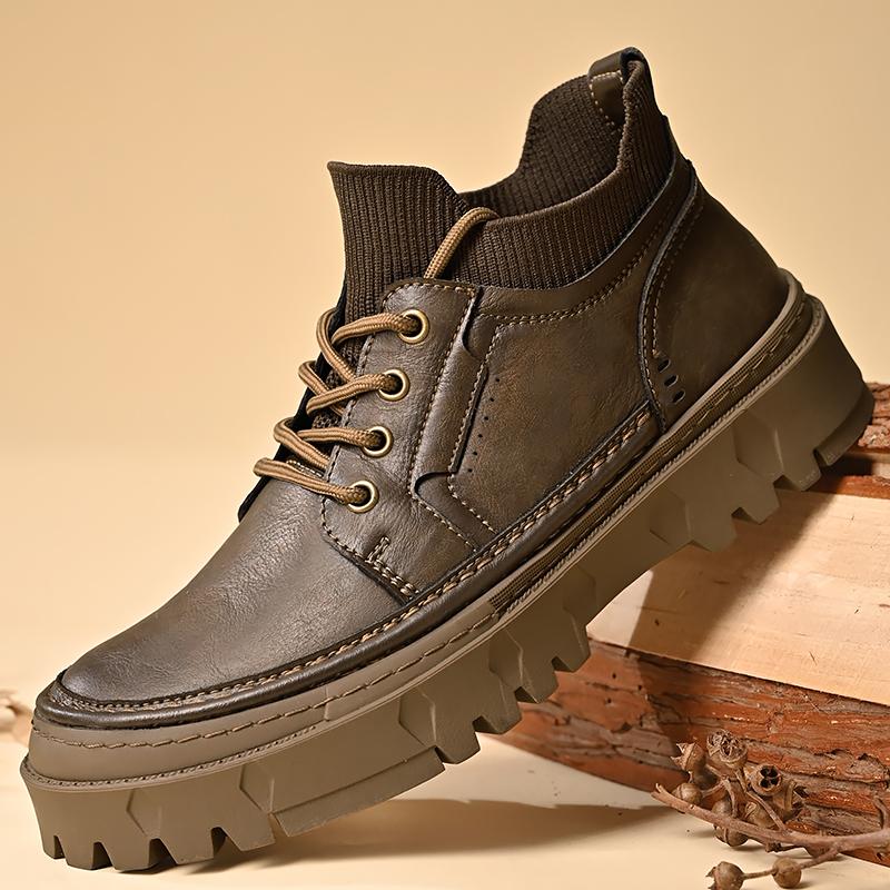 FashionOutdoor Male Shoes Genuine Leather Male Comfortable Sneakers Genuine Leather Men Lace-Up Casual Shoes All-match Driving Shoes