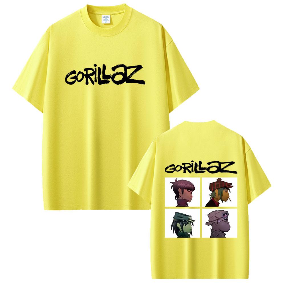 Rock Band Gorillaz Demon Days Album Graphic Tshirt Men Women Hip Hop Alternative Vintage Oversized Tshirt Male Casual T Shirts