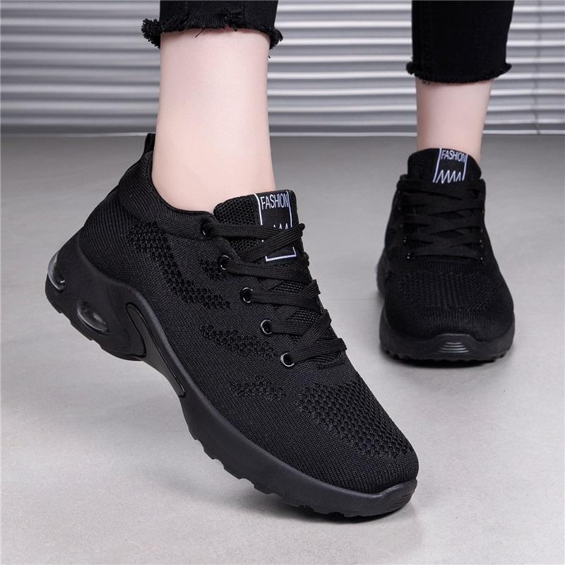 2026 Spring Plus Size Women's Shoes Air Cushion Soft Sole Breathable Casual Running Sports Shoes