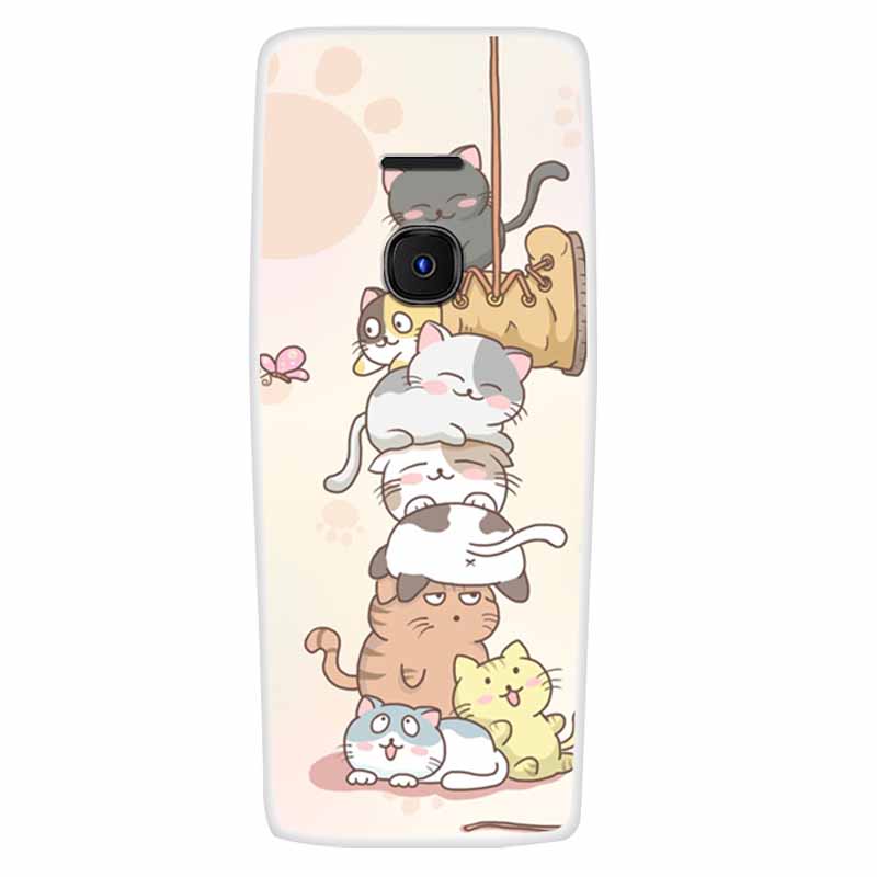 For Nokia 8210 4G Case Soft Silicone Space Landscape Covers for Nokia 6300 4G Cases Colorful Bumpers Cat Phone Protective Bags