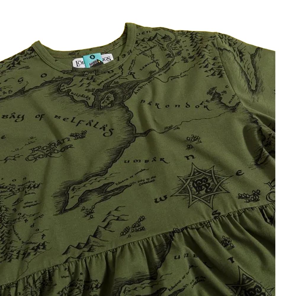 The Lord Of The Rings Womens/Ladies Map Smock Dress