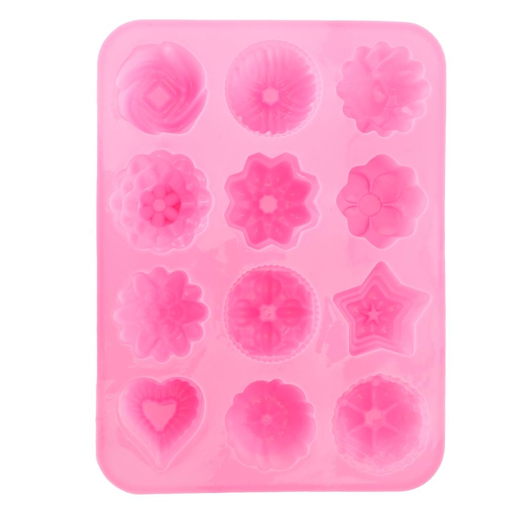 12 Grid Silicone Mold DIY Chocolate Cake Pudding Fondant Baking Mould Kitchen Supply
