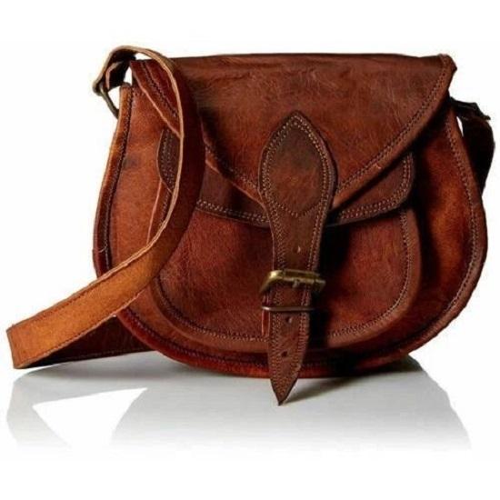 Leather Bag Handmade Brown Vintage Shoulder Satchel New Women Genuine Messenger