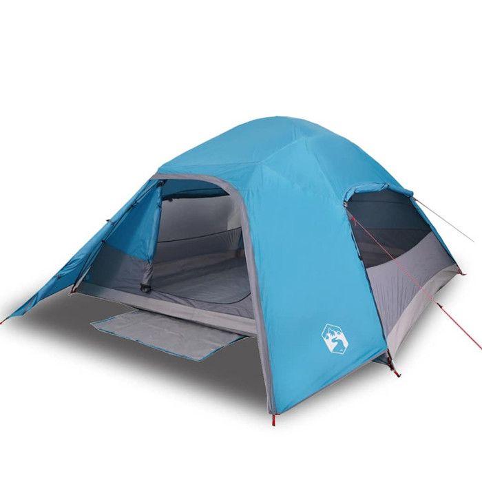 VidaXL 4 Person Dome Camping Tent Blue Waterproof, Tent, Camping Shelter, Garden Shelter, Garden Tent, Shelter 94720