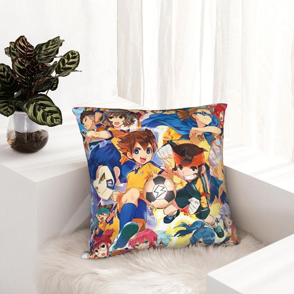 Inazuma Eleven Anime Game Pillowcase Soft Polyester Cushion Cover Gift RPG Cartoon Throw Pillow Case Cover Sofa Square