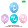 Mermaid Party Themed Decorated Marine Animal Birthday Pull Flag Set Balloon