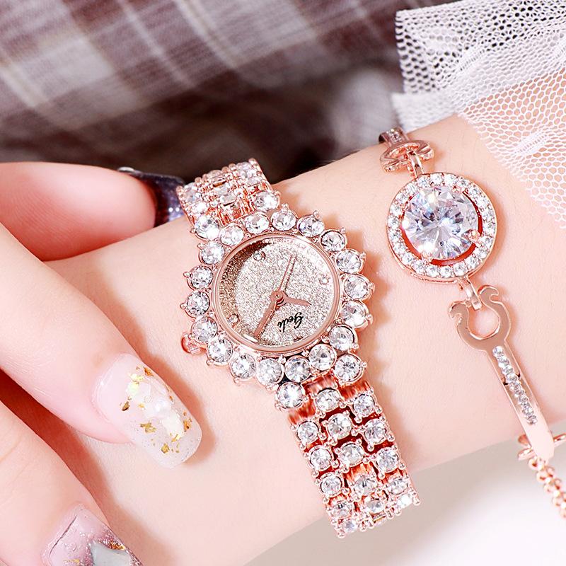 Light Luxury Full Diamond Women's Watch Niche Quartz Watch Women's Fashion Gypsy Star Watch Watch Diamond