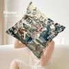 Aubusson Tapestry French Pillow Case Sofa Decorative Home Double-Sided Print Plush Square Throw Pillow Covers Cushion Decor