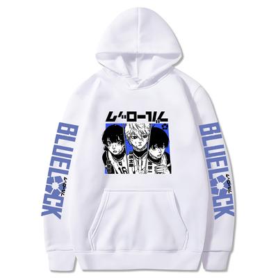 Hot Anime Blue Lock Isagi Yoichi und Rin Itoshi Grafik bedruckt mit Kapuze für Männer und Frauen Hoodies Casual Sweatshirt Harajuku Streetwear