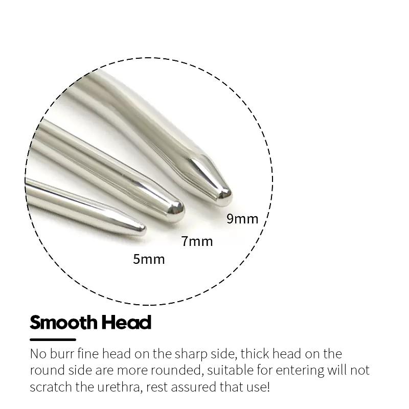 Runyu SM Metal Urethra Expander Husband Stainless Steel Penis Plug Men Urethral Blockage Masturbation Adult Alternative Sex Toys