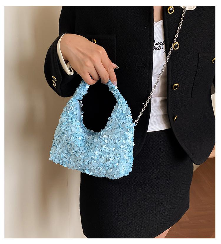 Women's Luxury Sequin Crossbody Handbag - Large Capacity, Elegant Design