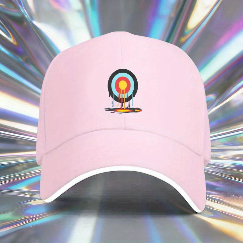 Melting Target Graphic Baseball Cap Polyester Adjustable Street Style Outdoor Adult Cap