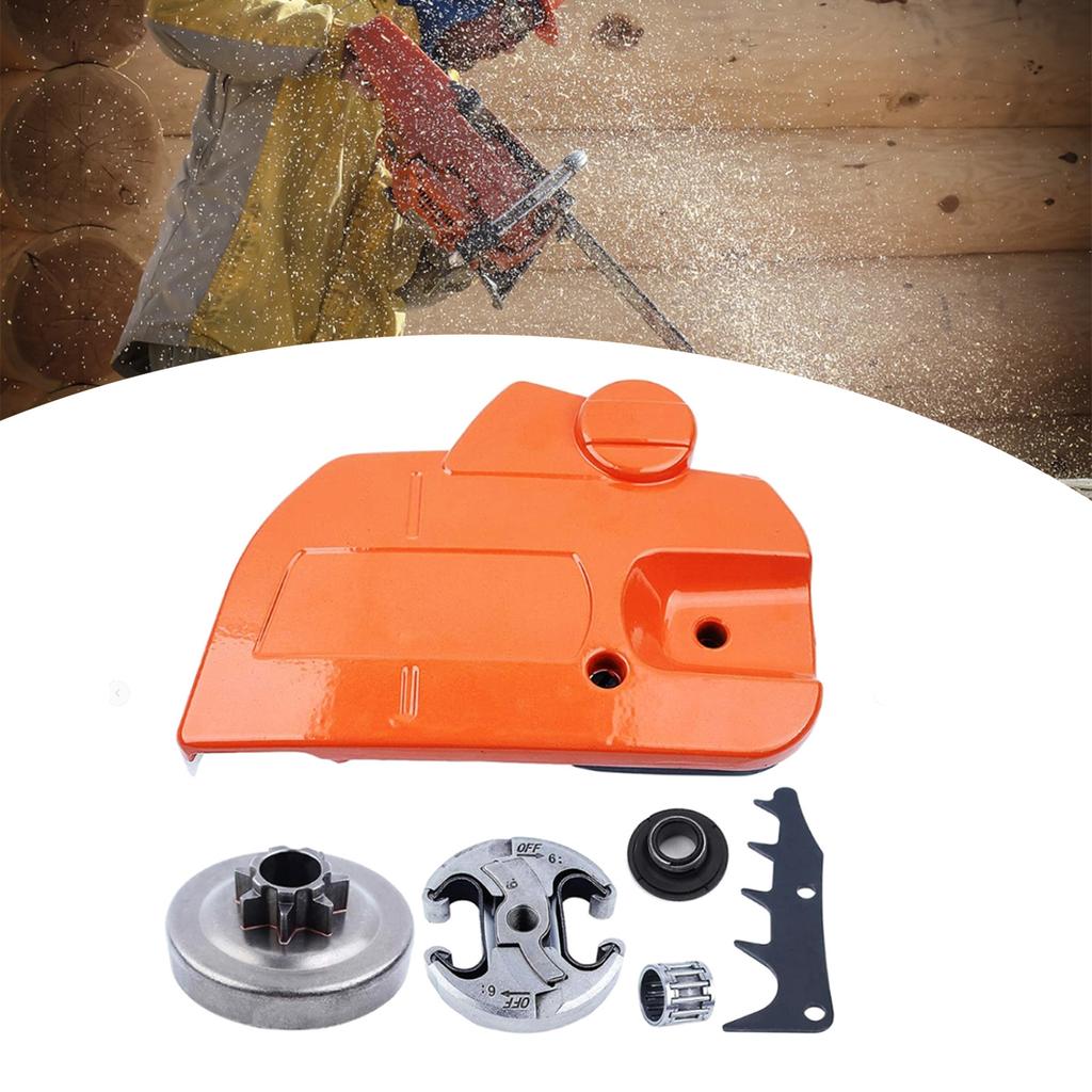 Quick Mount Chainsaw Clutch Guard Assembly High Efficiency Debris Shield For 16-24Inch Blades Wood Cutting