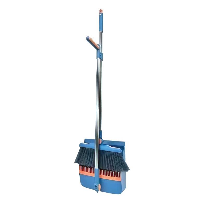Folding Broom and Dustpan Set with Comb Teeth