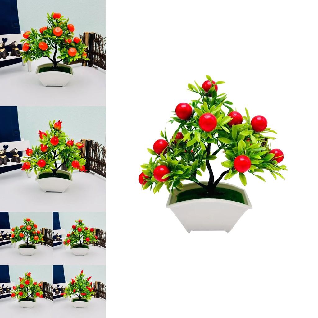 Fruit Tree Desktop Decor With Silk Material For Office And Photography Displays