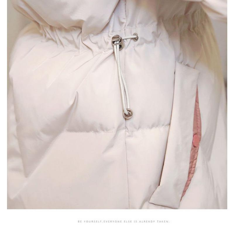Baumwollgepolsterte, lange, knielange Baumwolljacke für Damen, neue koreanische Version der Jacke, tailliert zum Abnehmen und Verdicken, Winter-Ins-Baumwolljacke