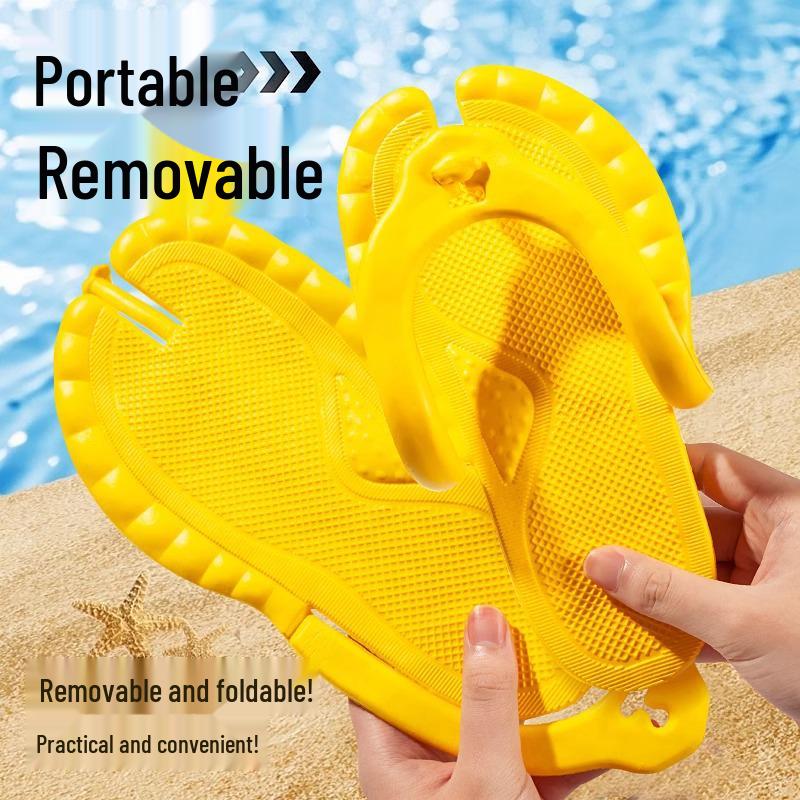 Portable Non-Slip Folding Travel Flip-Flops for Couples – Ideal for Beach, Hotel, and Influencer Use