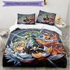 3pcs Duvet Cover Set (1*Duvet Cover + 2*Pillowcase, Without Core), Saint Seiya Print Soft All‑Season Bedding Set, Home Bedroom Decor Gift