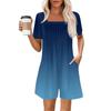 Women's Fashionable And Casual Short-sleeved Pleated Pocket Jumpsuit Printed Jumpsuit Shorts