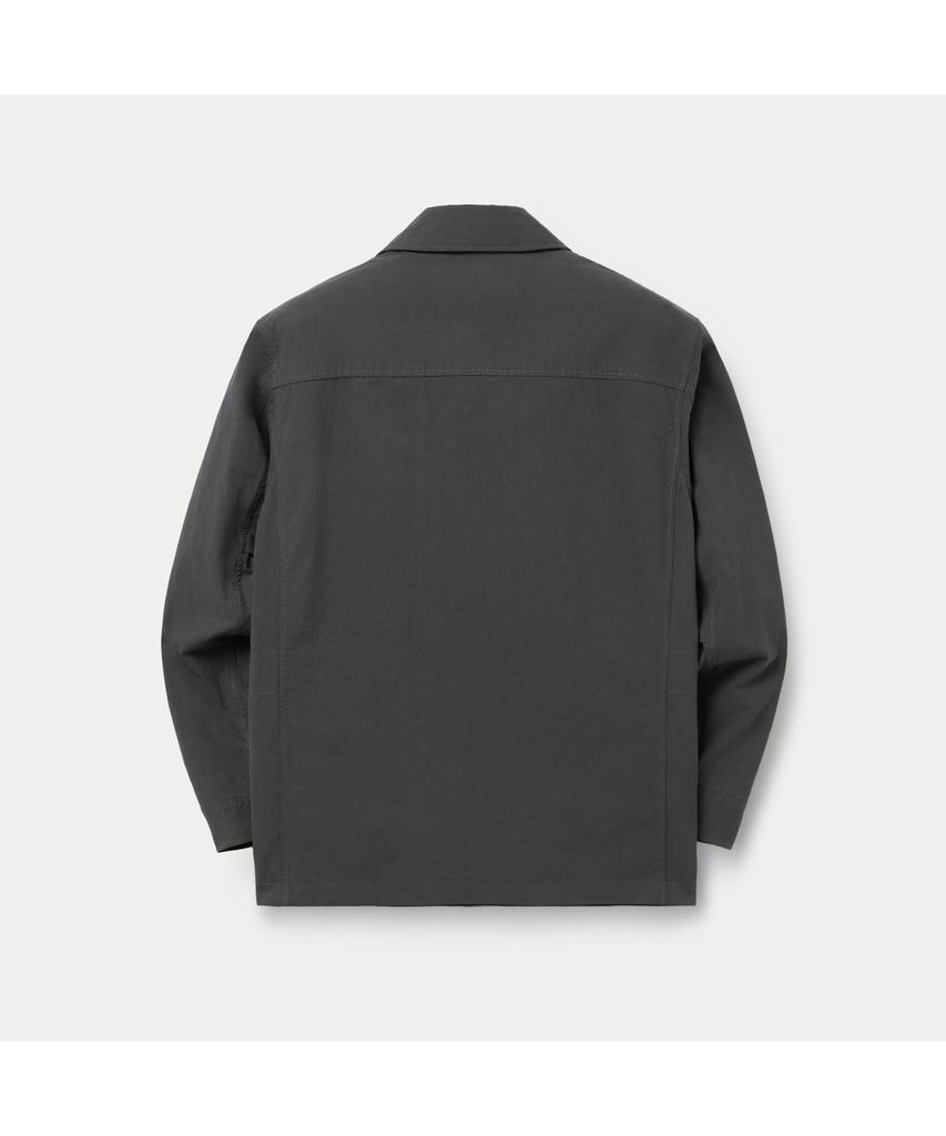Series (Set Up) Cotton Linen Garment Washed Fatigue Oversized Jacket Sajam26531Chx