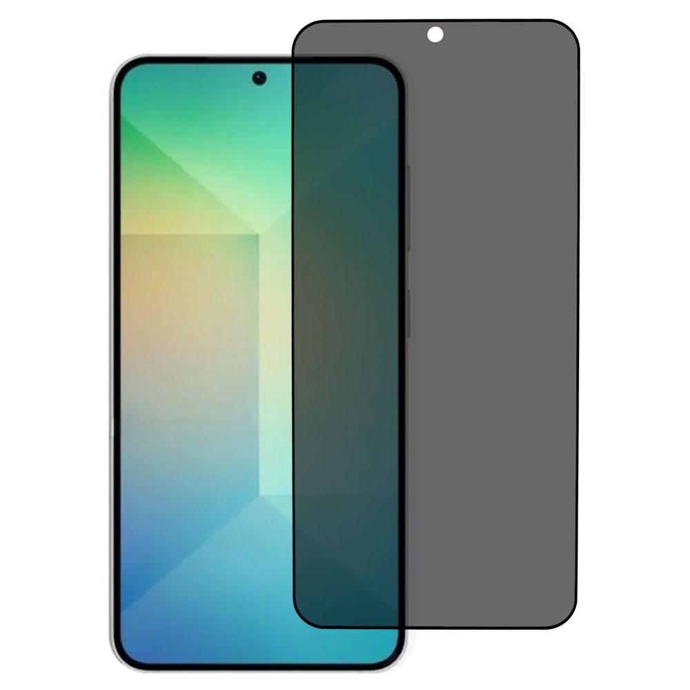 Pro Samsung Galaxy S25+ Tvrzené sklo 180stupňová fólie proti odposlechu Černý okraj Ochranné sklo na celou obrazovku s odemykáním otiskem prstu