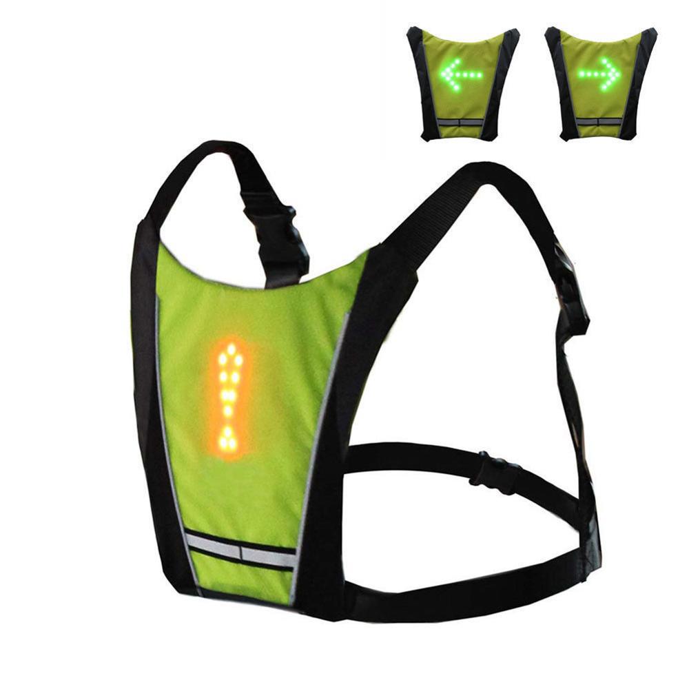 

LED Light-Up Cycling and Running Vest with Wireless Remote Control and Reflective Indicators жовтий