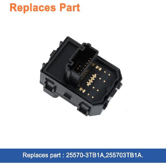 Door Mirror Switch Assy(Mirror Control Front Driver Side).Compatible with.Nissan Altima Rogue Maxima Pathfinder Murano 2013-2019.Replaces Part
