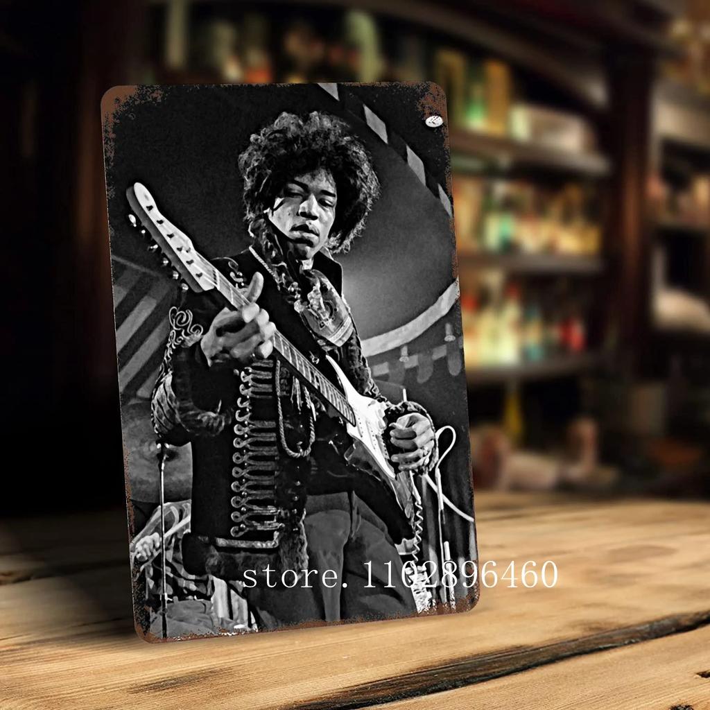Jimi hendrix Metallschilder & Schilder Wanddeko Vintage Blechschilder Captain Metallposter Deko für Bar Pub Club Wanddekoration