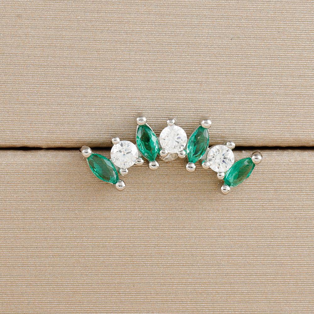 1PC Silver Color Stainless Steel Mini Stud Earrings Women Girls Heart Star Flower Helix Ear Cartilage Piercing Jewelry Gifts