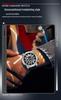 Men's Multifunction Quartz Sports Watch with Calendar & Three-Eye Design