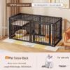 Cage pour chien de taille moyenne et grande avec clôture supérieure - Maison-villa pour chat et chien, Assemblage libre pour chats et chiens