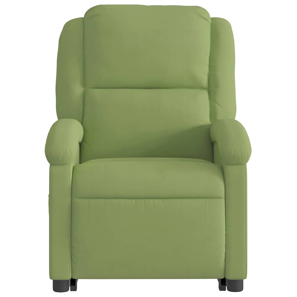 Massage Recliner with Rising Function Light Green Velvet