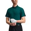 FILA Golf Series Simple Texture Color Block Versatile Comfortable Sports Golf Casual Knitted Short Sleeve Polo Shirt Men tops Sea-Green A11M625119FKK