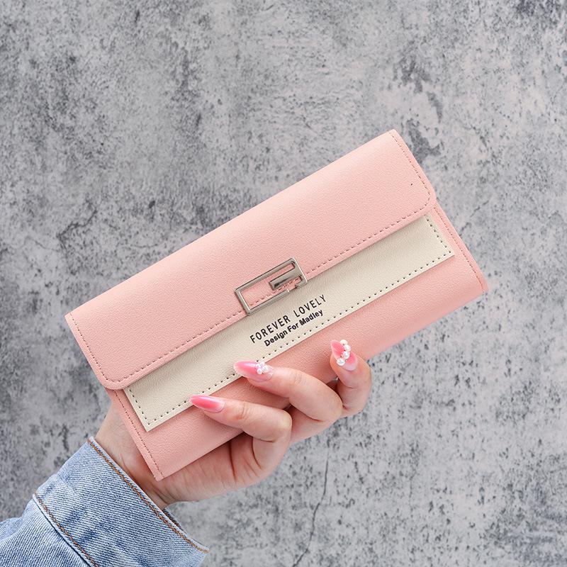 Women's Korean Style Tri-Fold Clutch: Fashionable Coin Purse & Card Holder