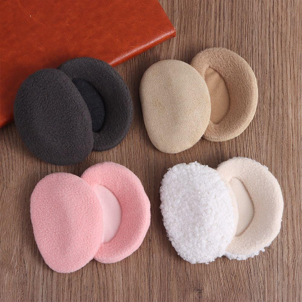 

Мужские и женские зимние теплые пушистые флисовые грелки для ушей без ремешков, наушники, грелки для ушей